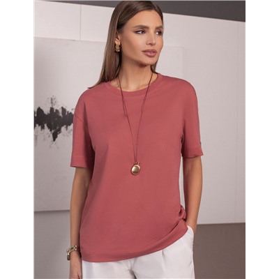 Свободная футболка из премиального хлопка с эластаном