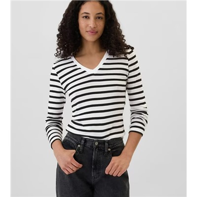 Favorite Stripe V-Neck T-Shirt