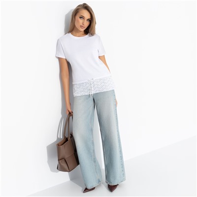 Футболка комбинированная, Романтика с перчинкой