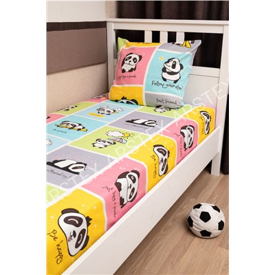 КПБ Веселые панды бязь 1,5 сп с 1 наволочкой