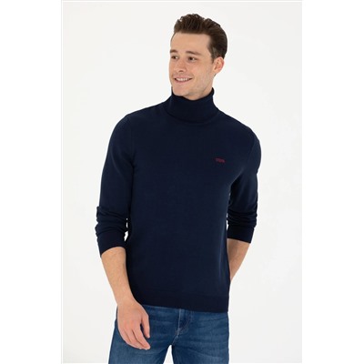 Erkek Lacivert Basic Kazak