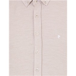 Kahverengi Slim Fit Uzun Kollu Gömlek