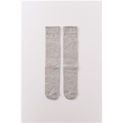 Calcetines largos gris textura malla