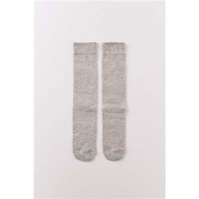Calcetines largos gris textura malla