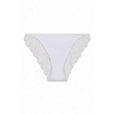 Braga clásica microfibra y encaje blanca