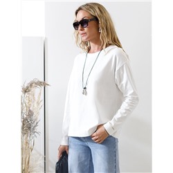 Базовый лонгслив из премиального хлопка с эластаном