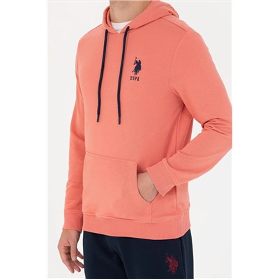 Erkek Somon Kapüşonlu Basic Sweatshirt