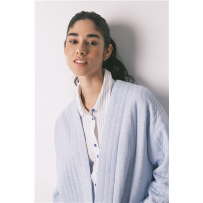 Bata corta alcochada azul