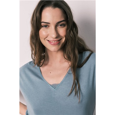 Pijama Capri viscosa tacto suave azul