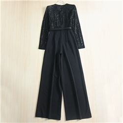 Женский комбинезон  Kar*l Lagerfel*d 😎 Эластичный топ с пайетками, и свободные не эластичные брюки с карманами