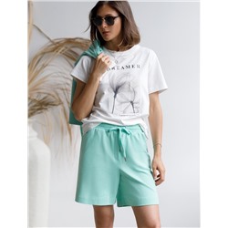 Шорты из тонкого премиального футера с эластаном