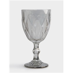 Бокал-кубок для вина, 300 мл, стекло, серый, Diamond color