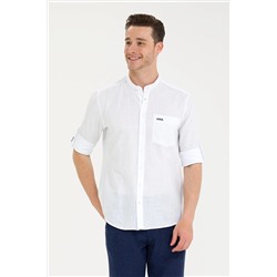 Erkek Beyaz Uzun Kollu Gömlek