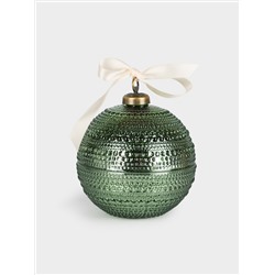 Емкость для хранения, 13х11 см, 180 мл, стекло Р/металл, зеленая, Шар, Сhristmas time