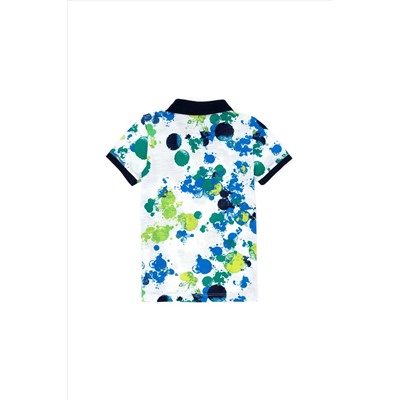 Erkek Çocuk Beyaz Polo Yaka Tişört