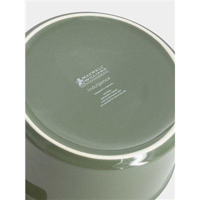 Кастрюля, 1,3 л, с крышкой, фарфор P, серо-зеленая, Indulgence