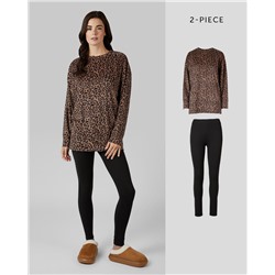 WOMEN'S 2PC FLEECE SLEEP SET