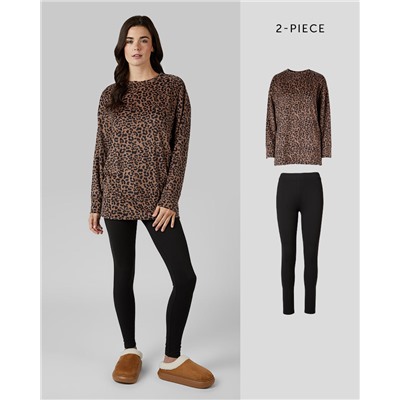 WOMEN'S 2PC FLEECE SLEEP SET