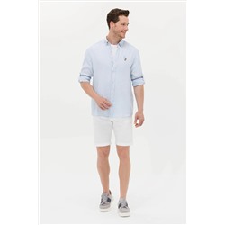 Erkek Açık Mavi Uzun Kollu Gömlek