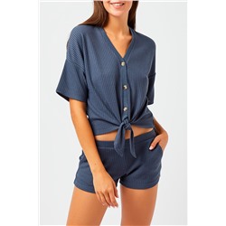 Рубашка Tova темно-синяя