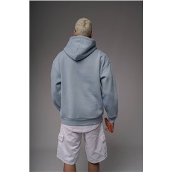 Худи с надписью голубой