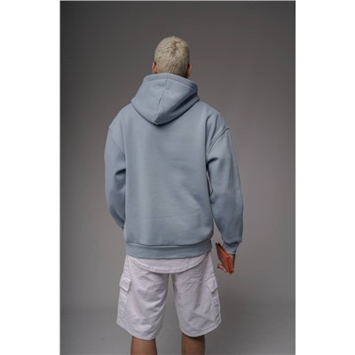 Худи с надписью голубой