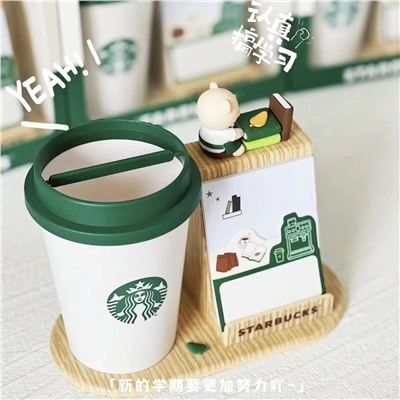 Интересная подставка под ручки, телефон или заметки  СТАРБАК*С