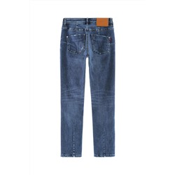 Vaquero slim de tiro alto Azul marino