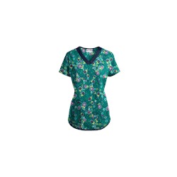 UA Pretty Persian Rain Forest Print Scrub Top
