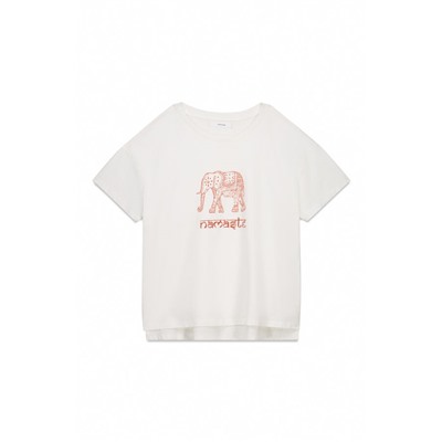 Camiseta 100% algodón "Namaste" blanco