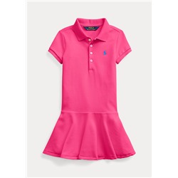 Girls 2-6x Stretch Mesh Polo Dress