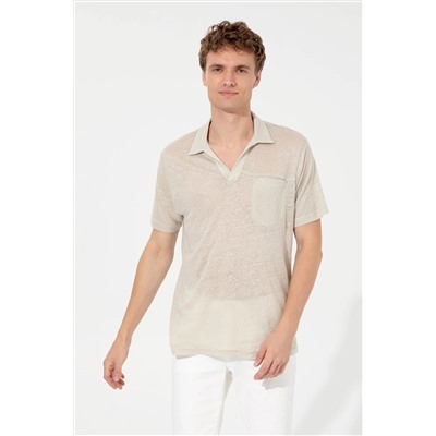 Erkek Taş Polo Yaka Tişört