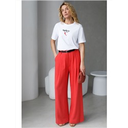 Свободная футболка с принтом из премиального хлопка с эластаном