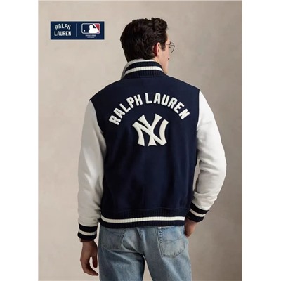 Куртка бейсбольная из флиса с аппликацией в виде букв RALPH LAURE*N