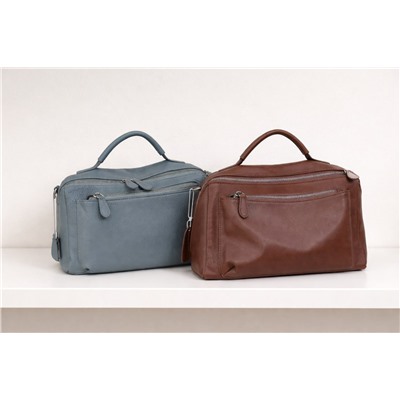 Сумка женская натуральная кожа арт. 9041 Размер: 28*11*21 см Голубой