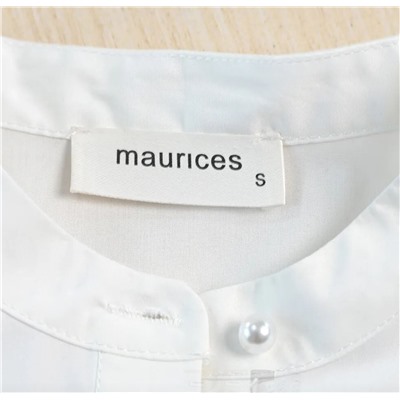 Женская нежная хлопковая рубашка с перламутровым украшением