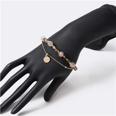 Двойной браслет из натурального камня