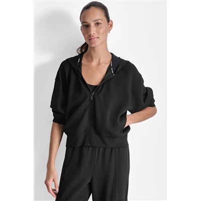 LOGO-EMBELLISHED HOODIE JACKET