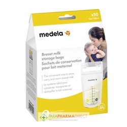 Medela Sachets de Conservation pour Lait Maternel 180ml - 50 Sachets