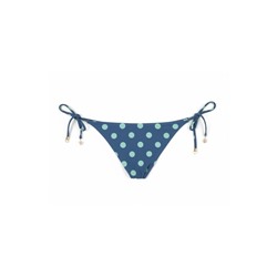 Braga bikini media tira estampado lunares azul