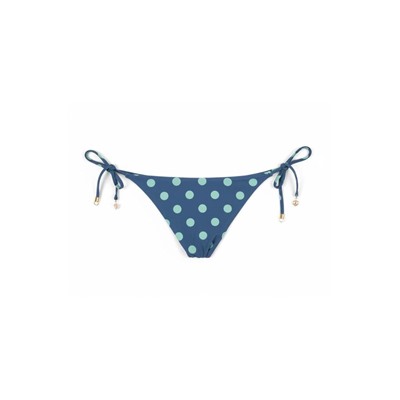 Braga bikini media tira estampado lunares azul