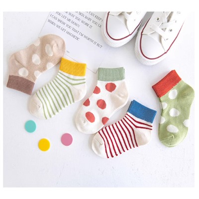 Носочки детские. 75% хлопок. В упаковке 5 пар