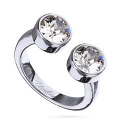 Кольцо Теннис (кристаллы SW белые 6мм; покрытие родий), Есть комплект