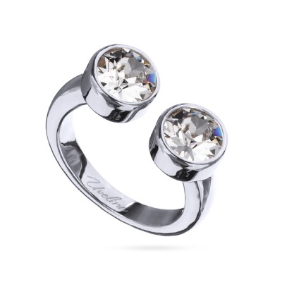 Кольцо Теннис (кристаллы SW белые 6мм; покрытие родий), Есть комплект