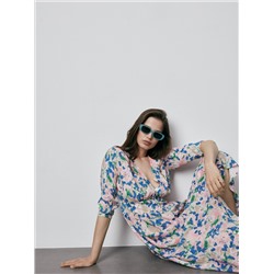 Viskose Kleid mit Muster