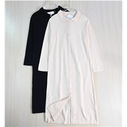 Классическое трикотажное платье с длинными рукавами