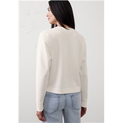 Knit Button-Shoulder Top