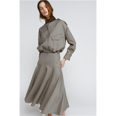 ZW COLLECTION CHECK BOMBER JACKET