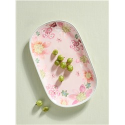 Блюдо, 37x23 см, овальное, розовое, Primula