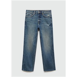 Jeans Blanca rectos crop